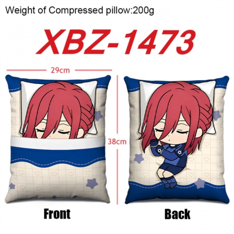 BLUE LOCK  Anime Square Crystal Velvet Pillow 29X38cm