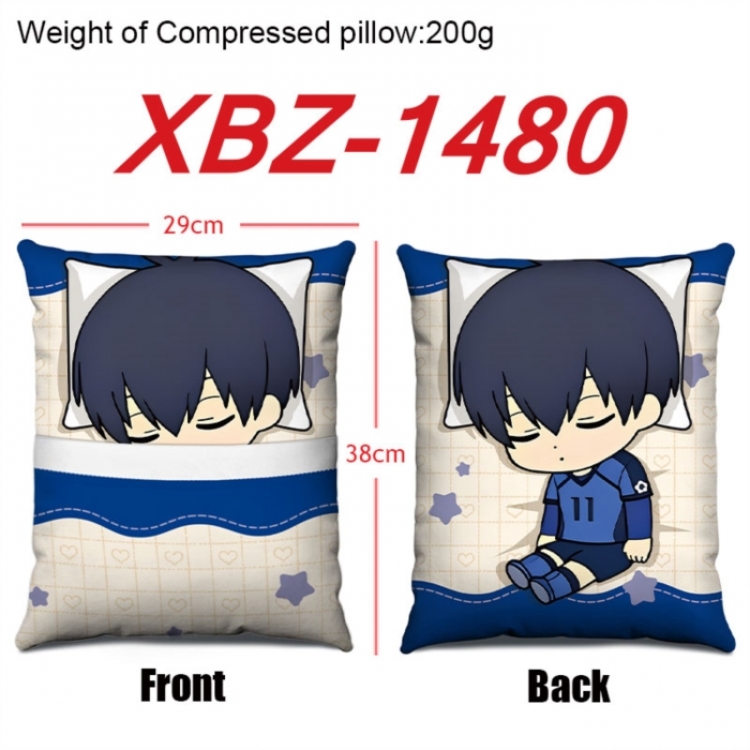 BLUE LOCK  Anime Square Crystal Velvet Pillow 29X38cm