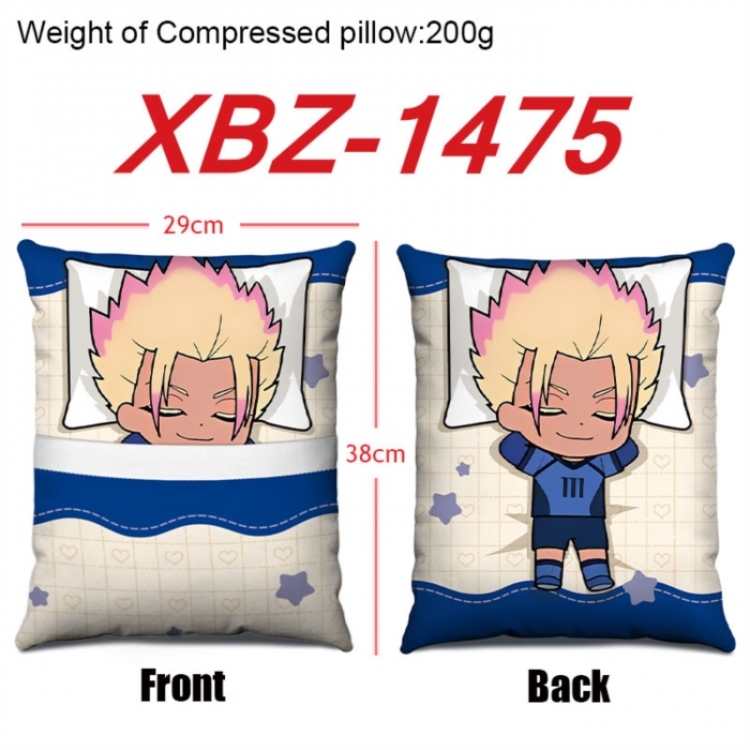 BLUE LOCK  Anime Square Crystal Velvet Pillow 29X38cm