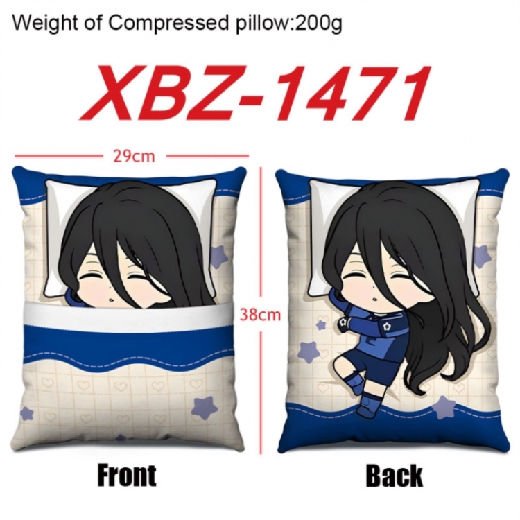 BLUE LOCK  Anime Square Crystal Velvet Pillow 29X38cm
