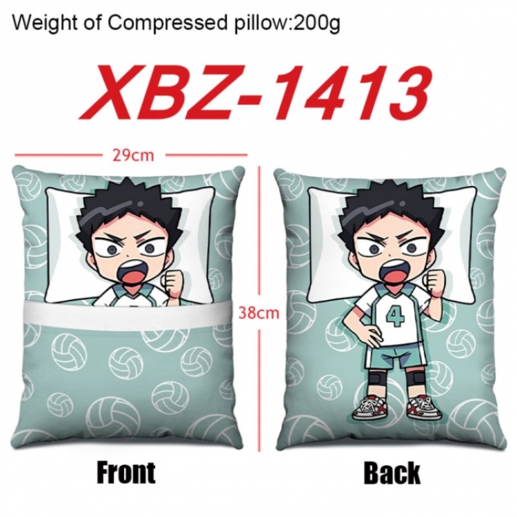 Haikyuu!! Anime Square Crystal Velvet Pillow 29X38cm