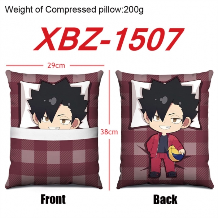 Haikyuu!! Anime Square Crystal Velvet Pillow 29X38cm