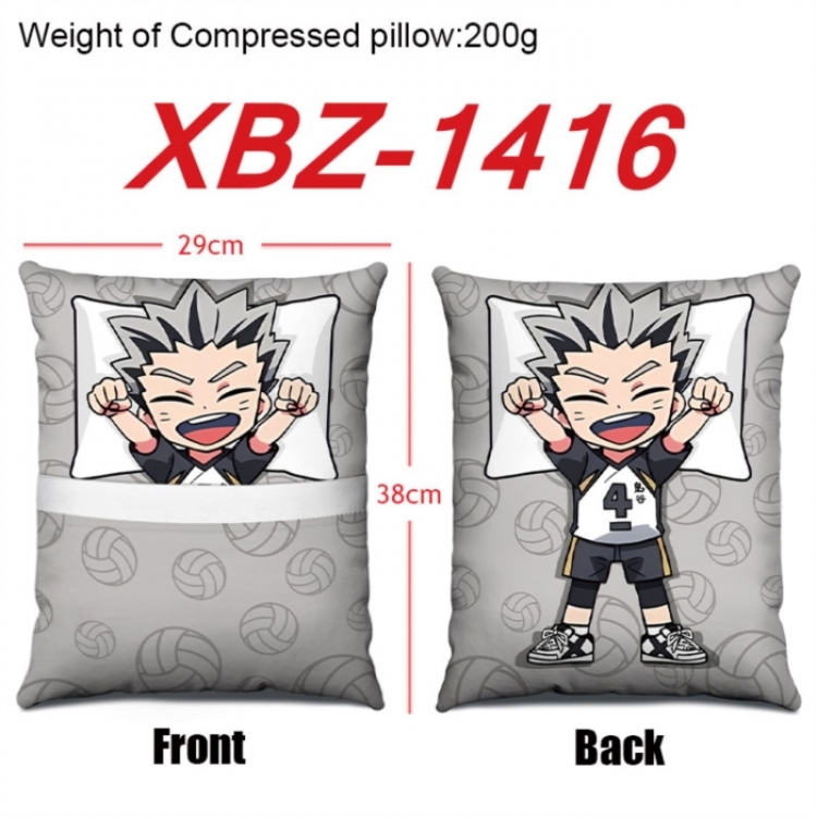 Haikyuu!! Anime Square Crystal Velvet Pillow 29X38cm
