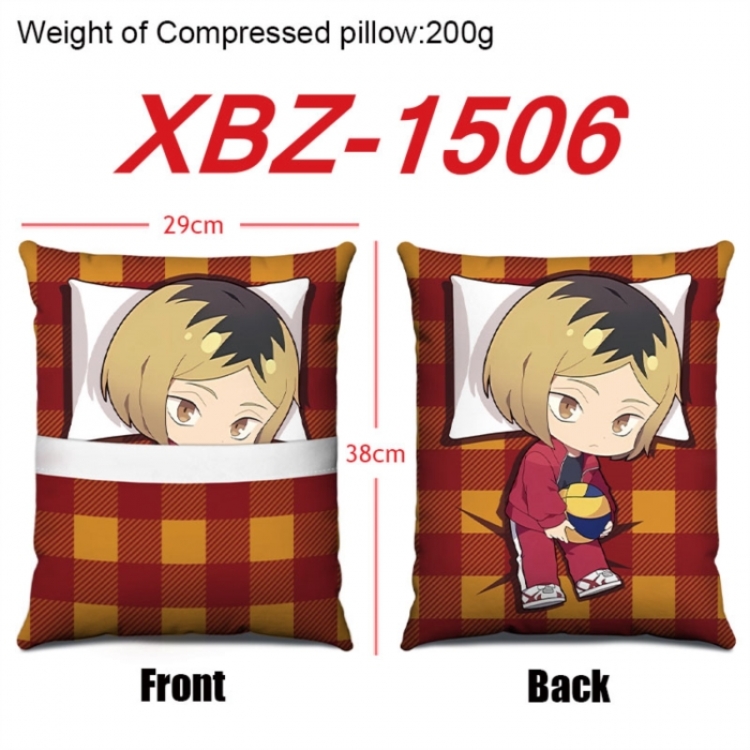 Haikyuu!! Anime Square Crystal Velvet Pillow 29X38cm