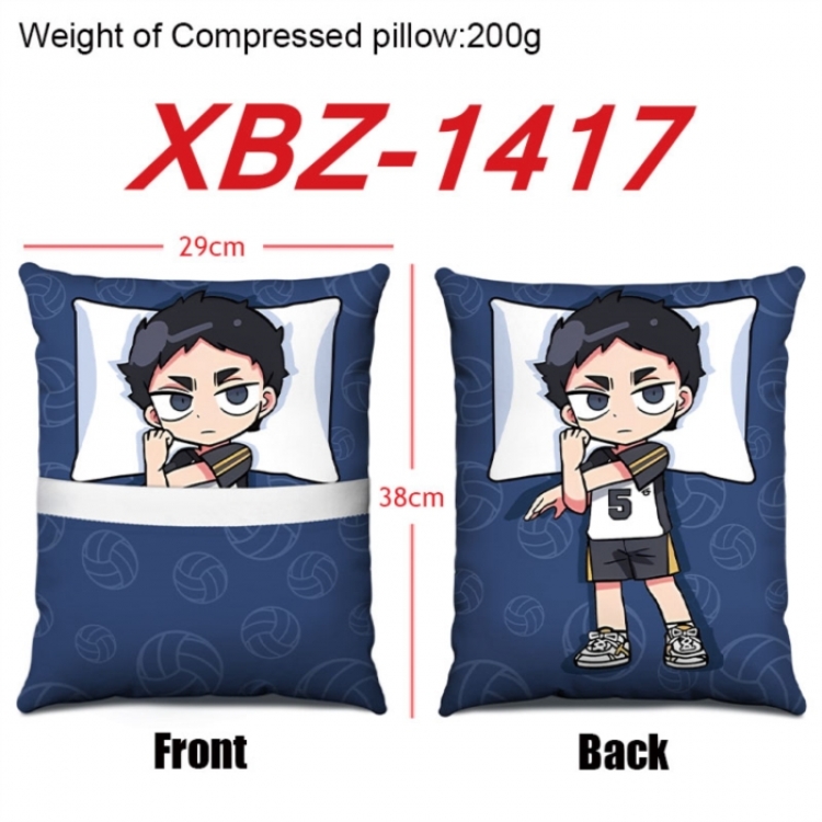 Haikyuu!! Anime Square Crystal Velvet Pillow 29X38cm