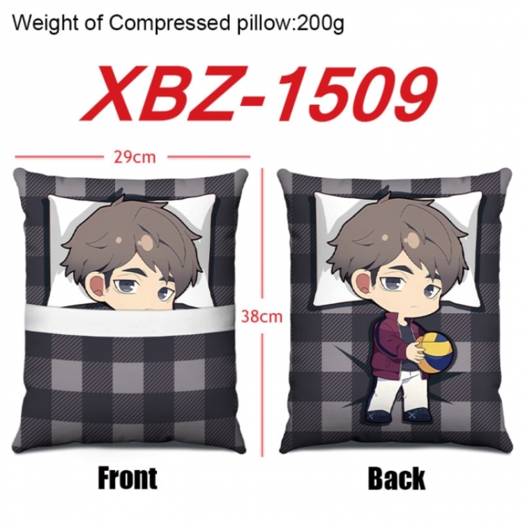 Haikyuu!! Anime Square Crystal Velvet Pillow 29X38cm