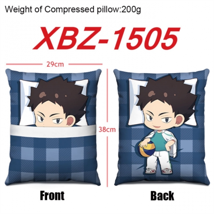 Haikyuu!! Anime Square Crystal Velvet Pillow 29X38cm