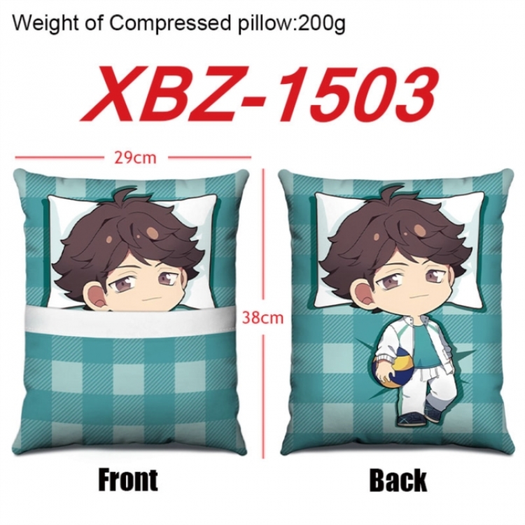Haikyuu!! Anime Square Crystal Velvet Pillow 29X38cm