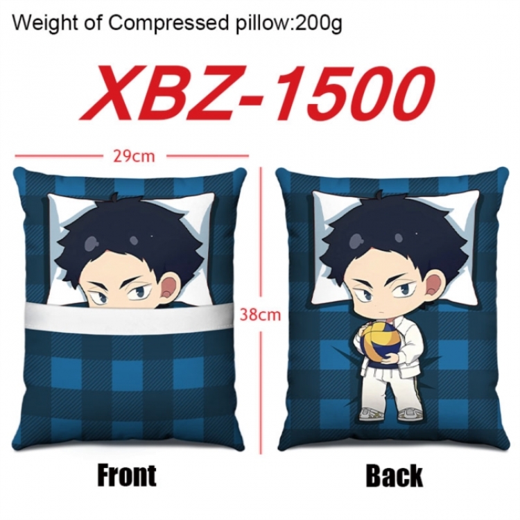 Haikyuu!! Anime Square Crystal Velvet Pillow 29X38cm