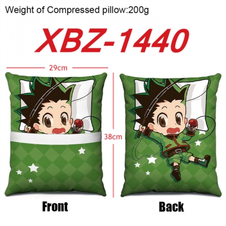 HunterXHunter Anime Square Crystal Velvet Pillow 29X38cm