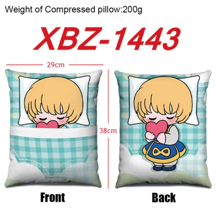 HunterXHunter Anime Square Crystal Velvet Pillow 29X38cm