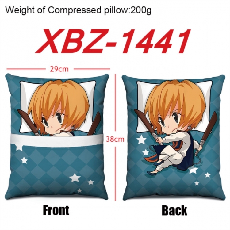 HunterXHunter Anime Square Crystal Velvet Pillow 29X38cm