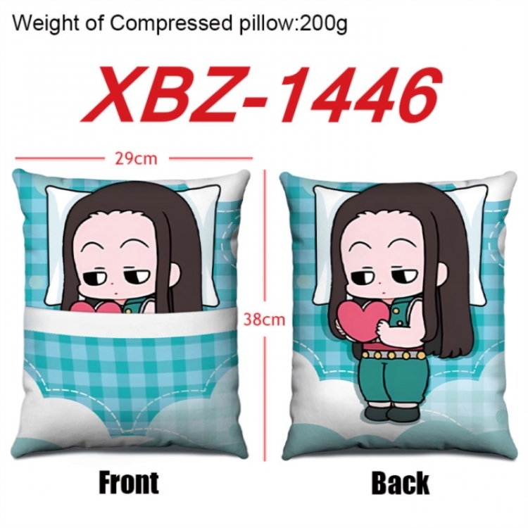 HunterXHunter Anime Square Crystal Velvet Pillow 29X38cm