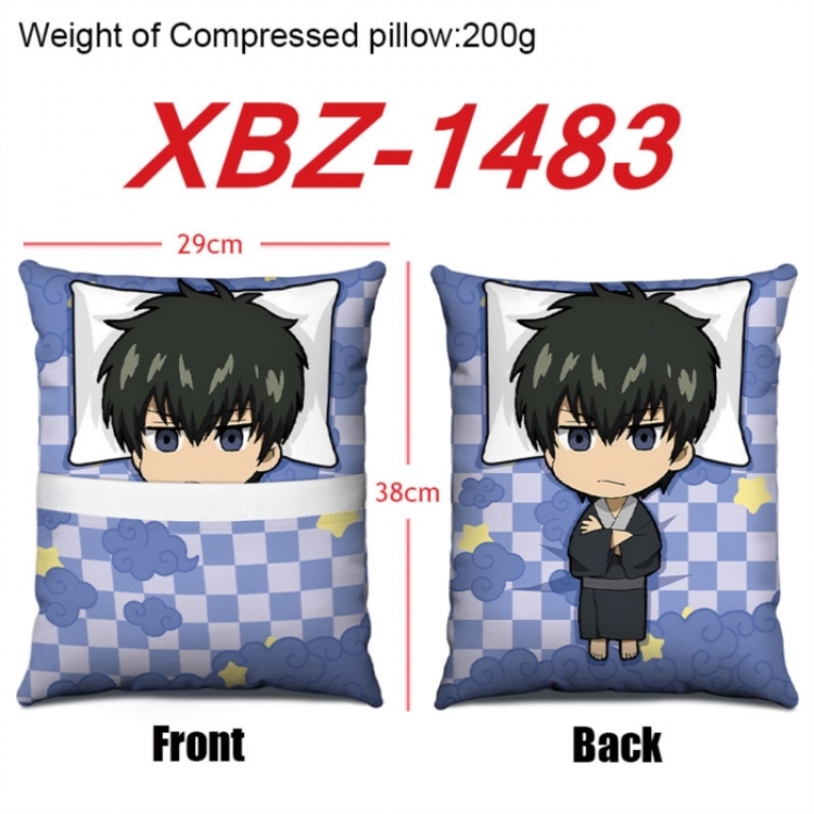Gintama Anime Square Crystal Velvet Pillow 29X38cm