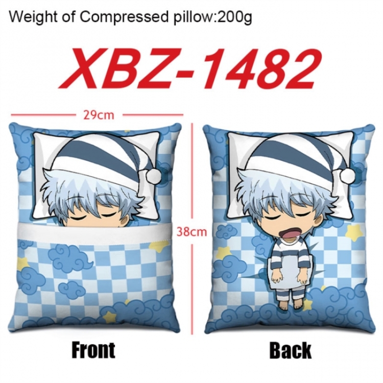 Gintama Anime Square Crystal Velvet Pillow 29X38cm