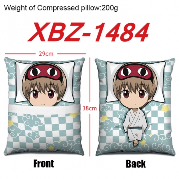 Gintama Anime Square Crystal Velvet Pillow 29X38cm