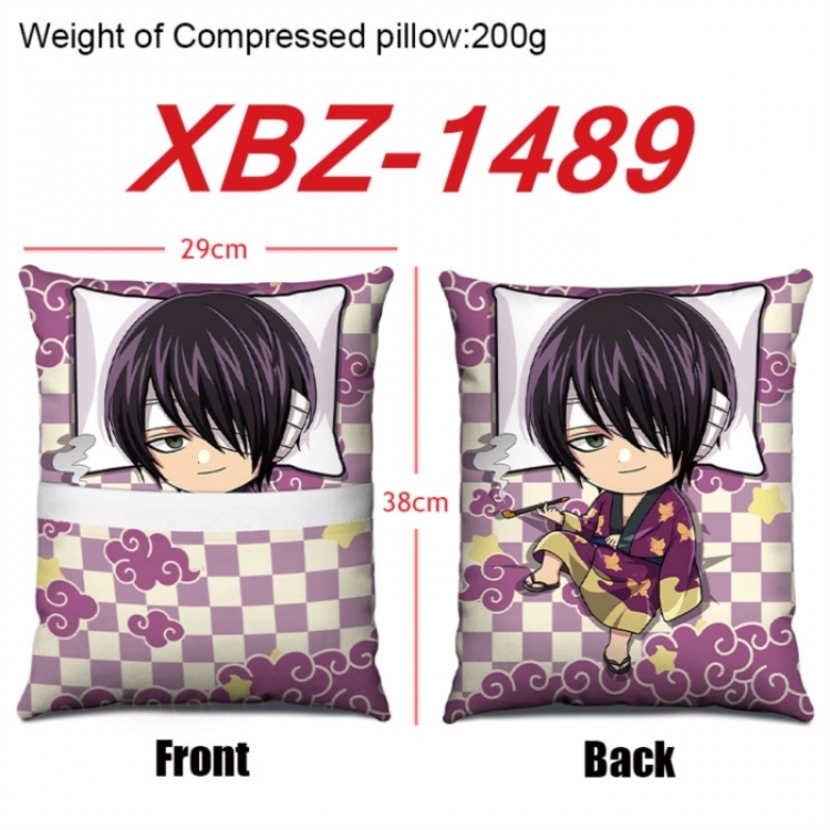 Gintama Anime Square Crystal Velvet Pillow 29X38cm