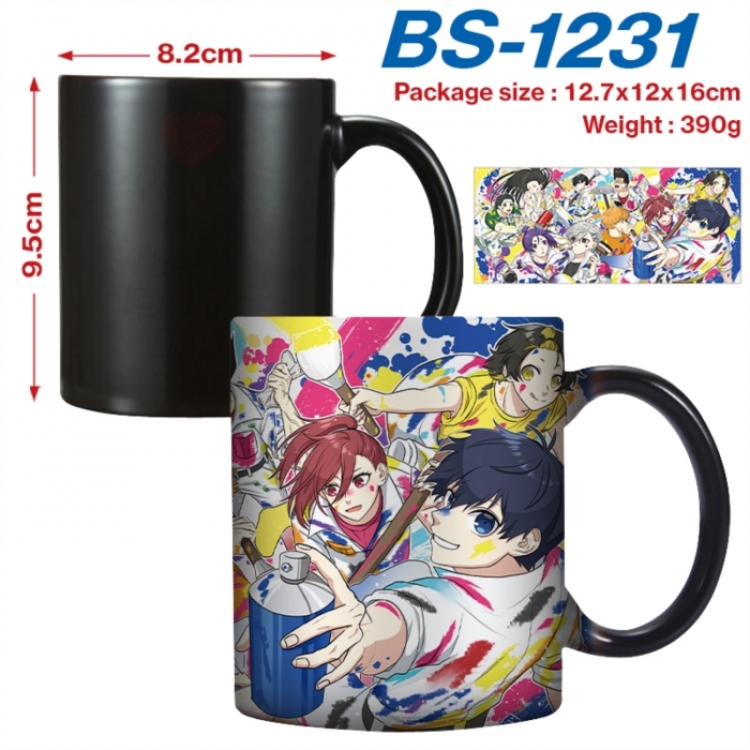 BLUE LOCK   Anime high-temperature color-changing printing ceramic mug 400ml