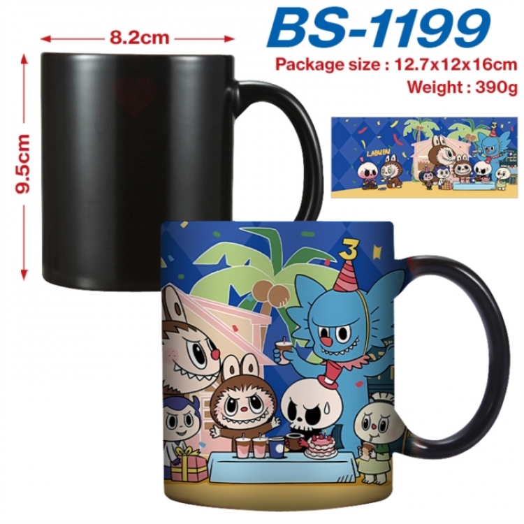 Labubu  Anime high-temperature color-changing printing ceramic mug 400ml
