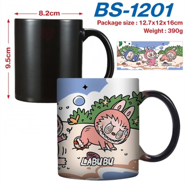 Labubu  Anime high-temperature color-changing printing ceramic mug 400ml