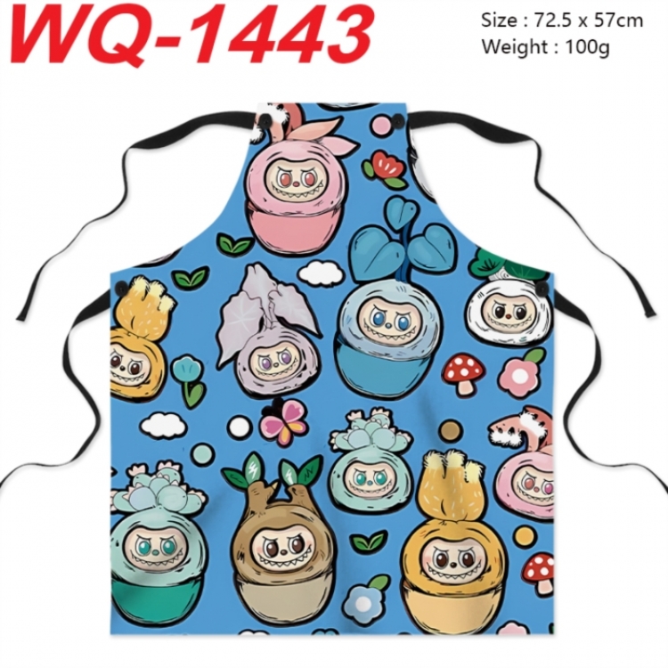Labubu Anime full-color printed apron 72.5x57cm