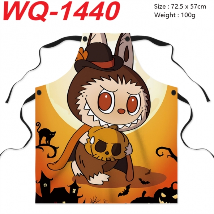 Labubu Anime full-color printed apron 72.5x57cm
