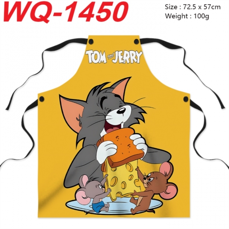 Tom and Jerry Anime full-color printed apron 72.5x57cm