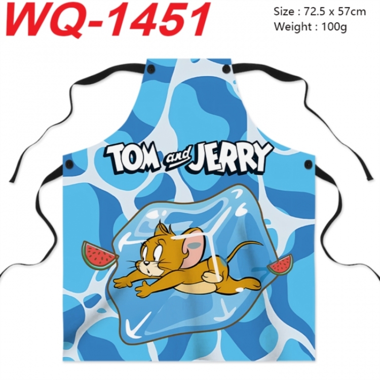 Tom and Jerry Anime full-color printed apron 72.5x57cm