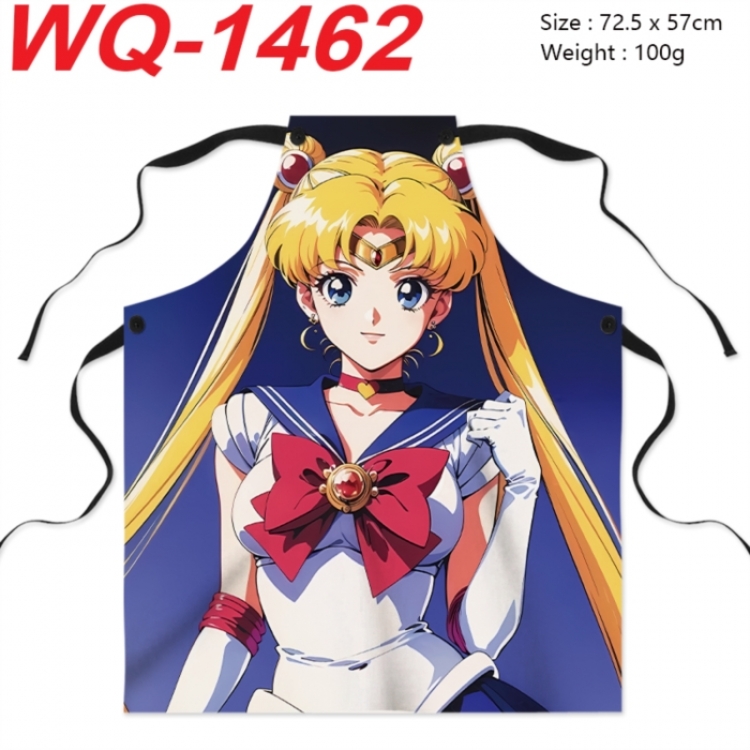 sailormoon Anime full-color printed apron 72.5x57cm