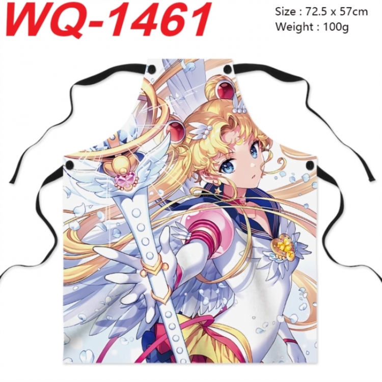 sailormoon Anime full-color printed apron 72.5x57cm