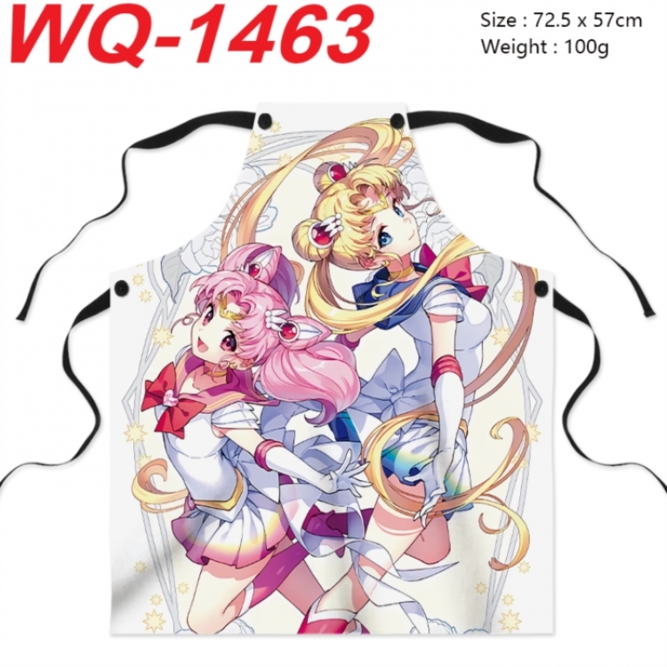 sailormoon Anime full-color printed apron 72.5x57cm
