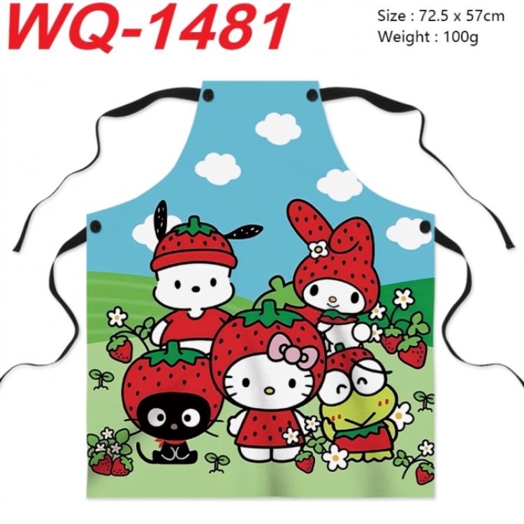 Sanrio Anime full-color printed apron 72.5x57cm