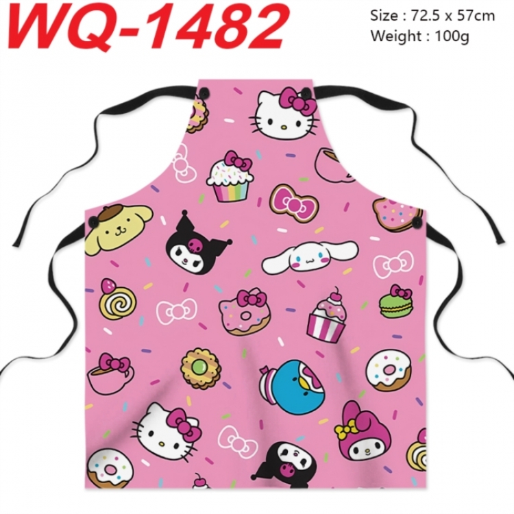 Sanrio Anime full-color printed apron 72.5x57cm