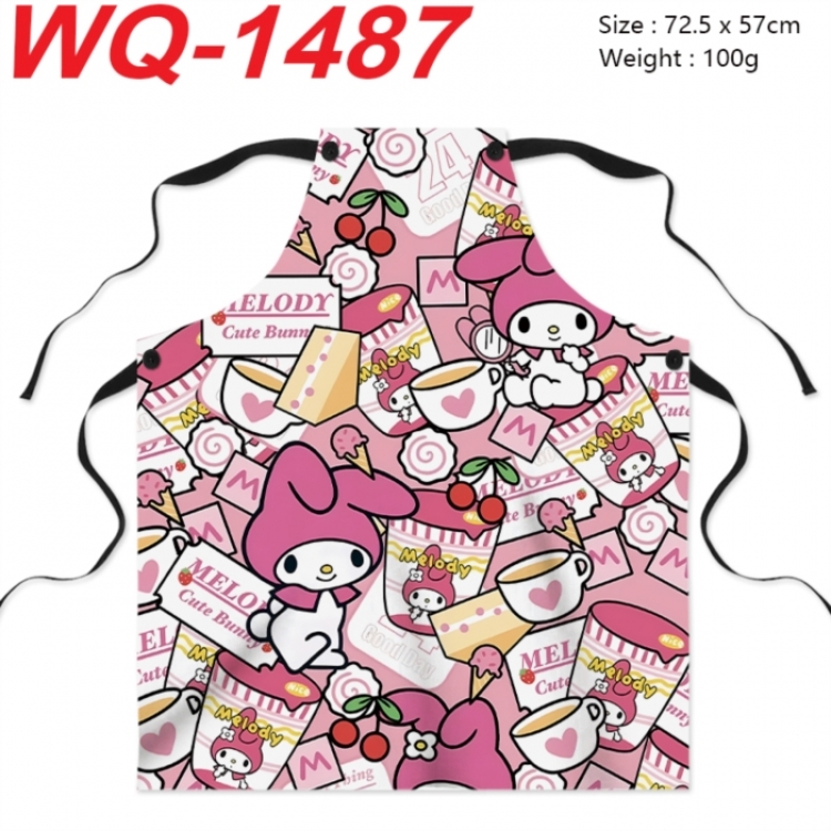 Sanrio Anime full-color printed apron 72.5x57cm