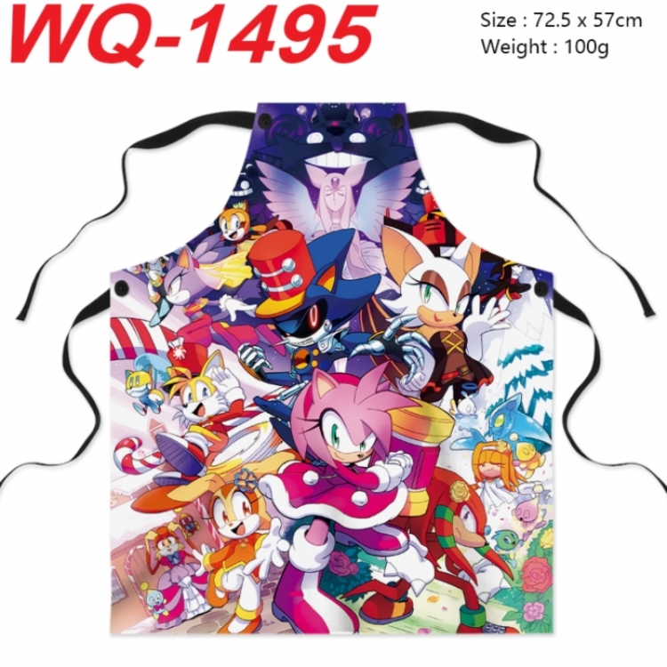 Sonic The Hedgehog  Anime full-color printed apron 72.5x57cm