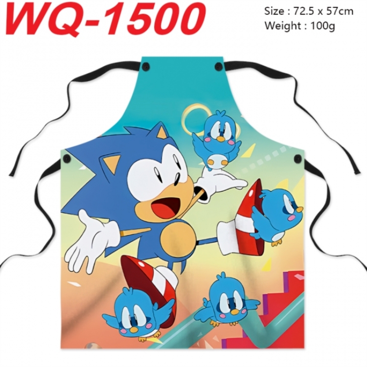 Sonic The Hedgehog  Anime full-color printed apron 72.5x57cm