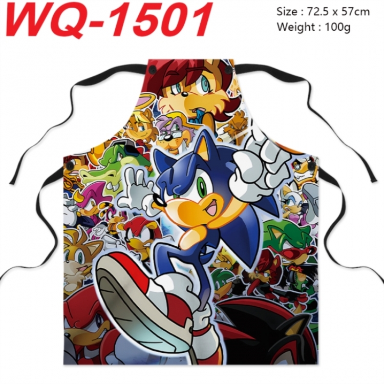 Sonic The Hedgehog  Anime full-color printed apron 72.5x57cm