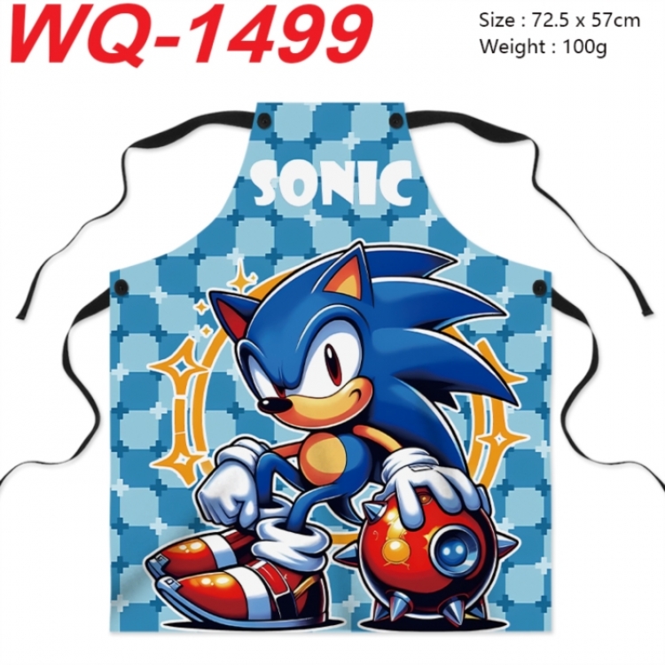 Sonic The Hedgehog  Anime full-color printed apron 72.5x57cm