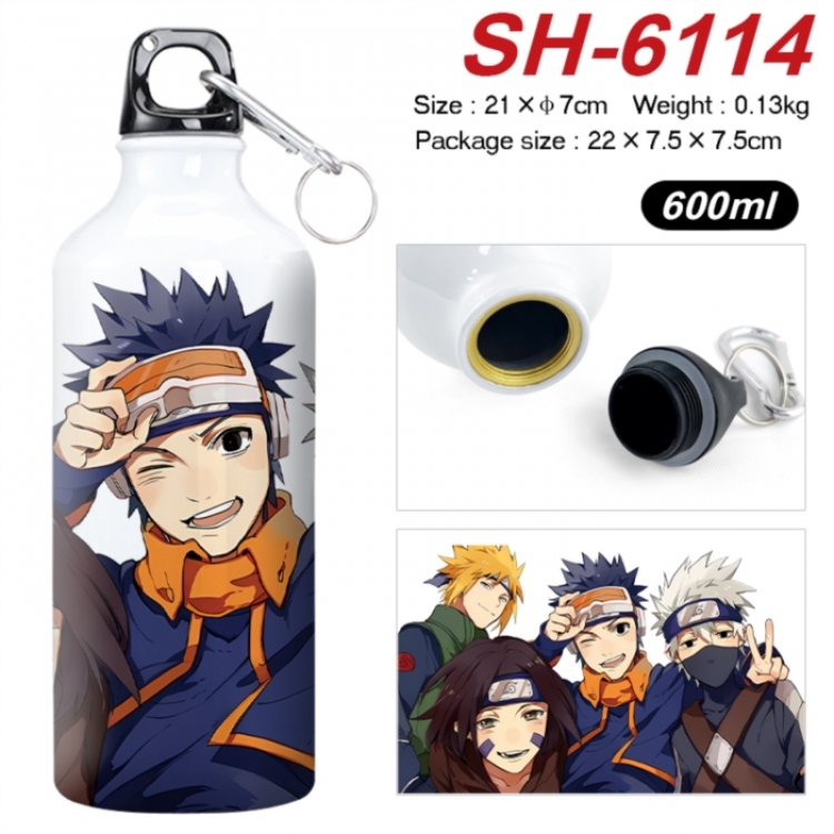 Naruto Anime print sports kettle aluminum kettle water cup 600ml 21x7cm