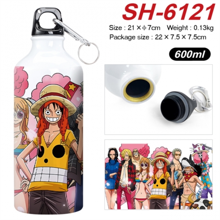 One Piece Anime print sports kettle aluminum kettle water cup 600ml 21x7cm