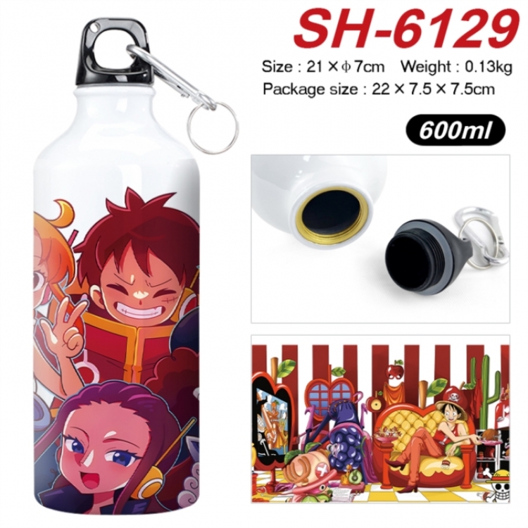 One Piece Anime print sports kettle aluminum kettle water cup 600ml 21x7cm
