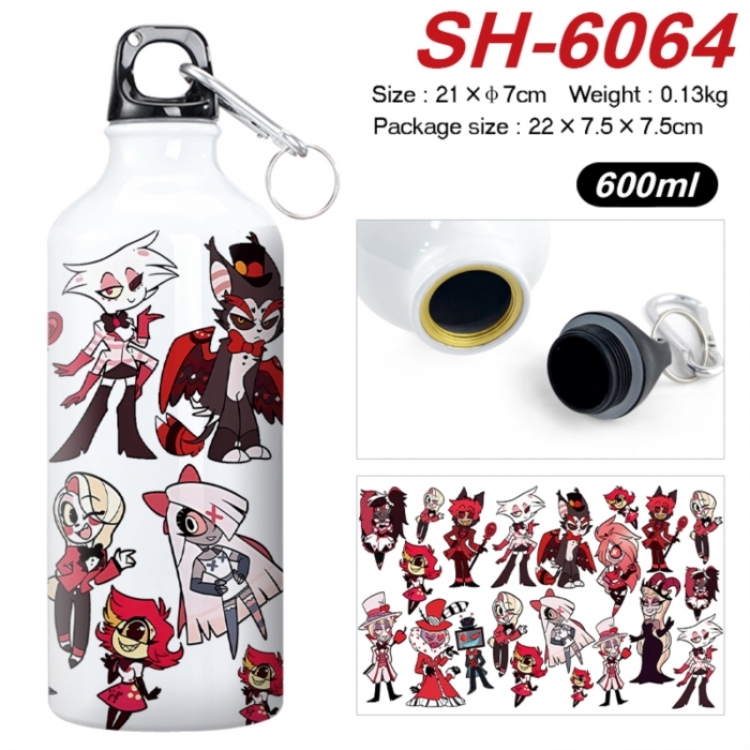 Hazbin Hotel Anime print sports kettle aluminum kettle water cup 600ml 21x7cm