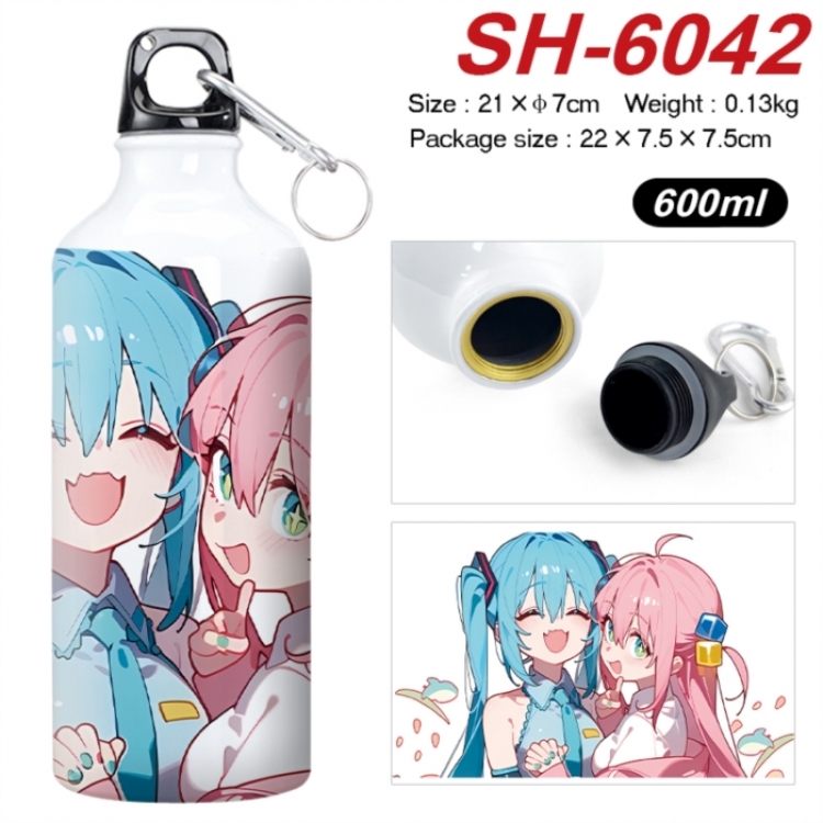 Hatsune Miku Anime print sports kettle aluminum kettle water cup 600ml 21x7cm