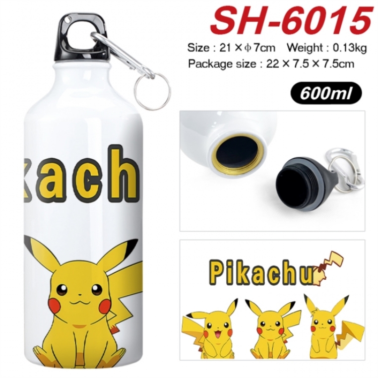 Pokemon Anime print sports kettle aluminum kettle water cup 600ml 21x7cm