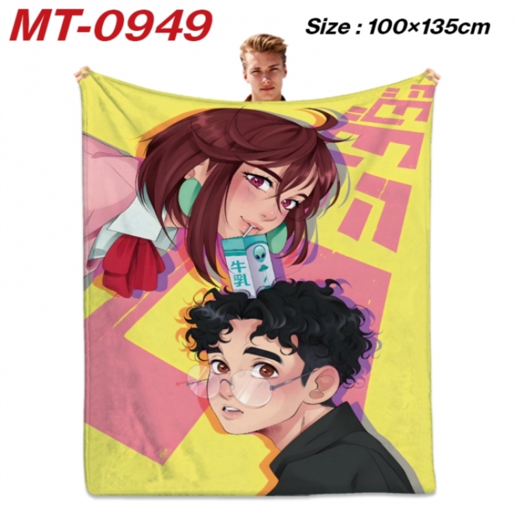 DANDADAN Anime flannel blanket air conditioner quilt double-sided printing 100x135cm