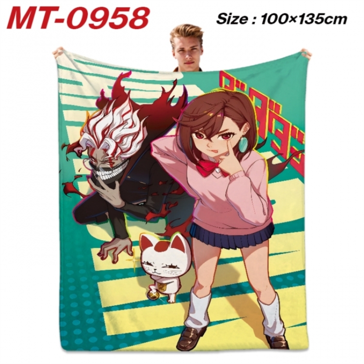 DANDADAN Anime flannel blanket air conditioner quilt double-sided printing 100x135cm