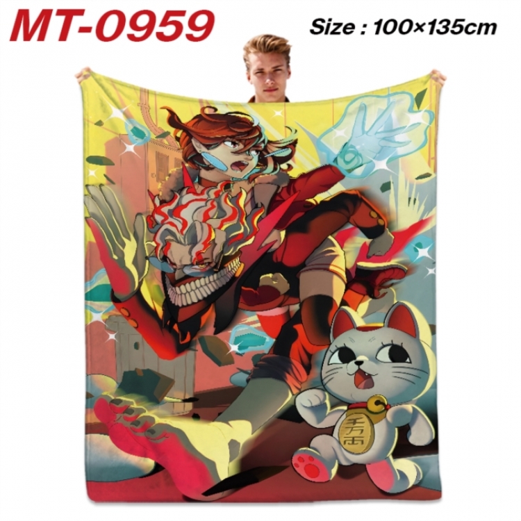 DANDADAN Anime flannel blanket air conditioner quilt double-sided printing 100x135cm