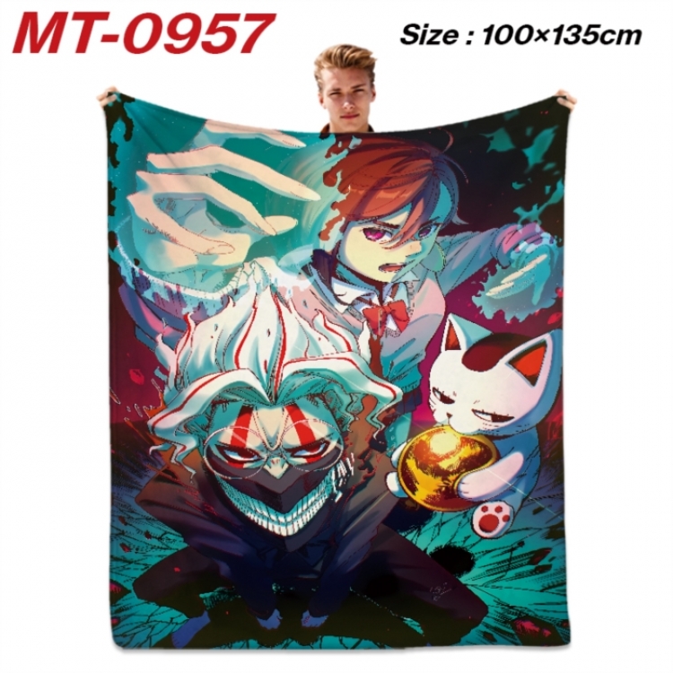 DANDADAN Anime flannel blanket air conditioner quilt double-sided printing 100x135cm