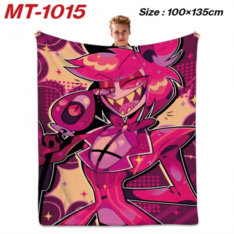 Hazbin Hotel Anime flannel blanket air conditioner quilt double-sided printing 100x135cm