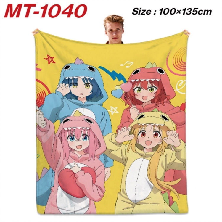 BOCCHI THE ROCK! Anime flannel blanket air conditioner quilt double-sided printing 100x135cm